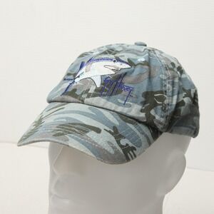 Guy Harvey AFTCO Bluewater Hat Cap Strap Back One Size Blue Camo Shark Mens